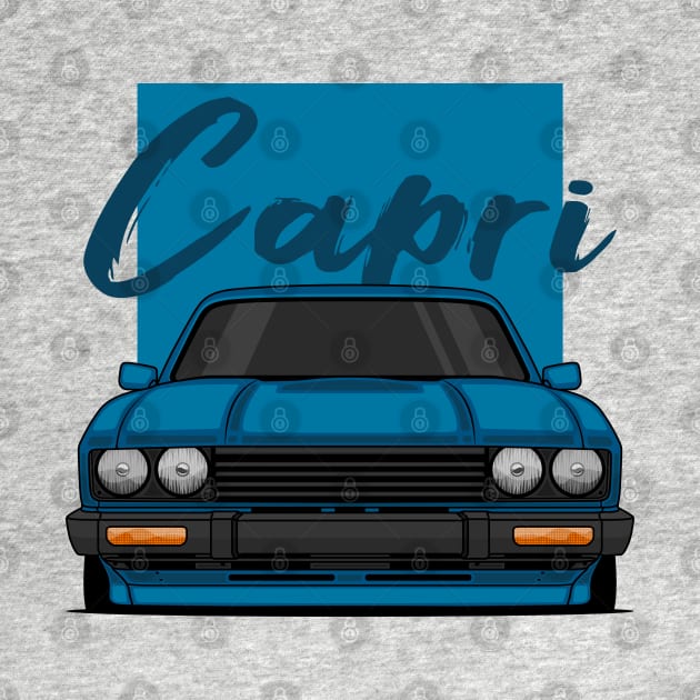 Front Blue Capri MK3 Classic by GoldenTuners